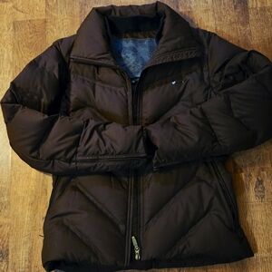 Womens NIKE Goose Down Coat Sz M 8-10  Chocolate Brown Nice!